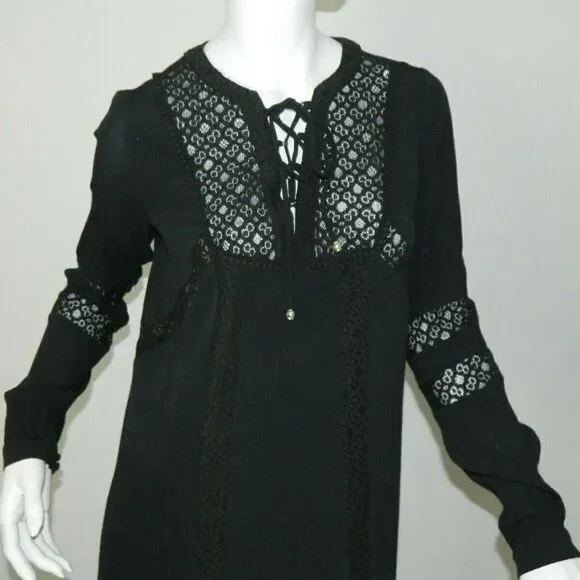 Anthropologie Current Air Black Boho Chic Tunic - Picture 5 of 11